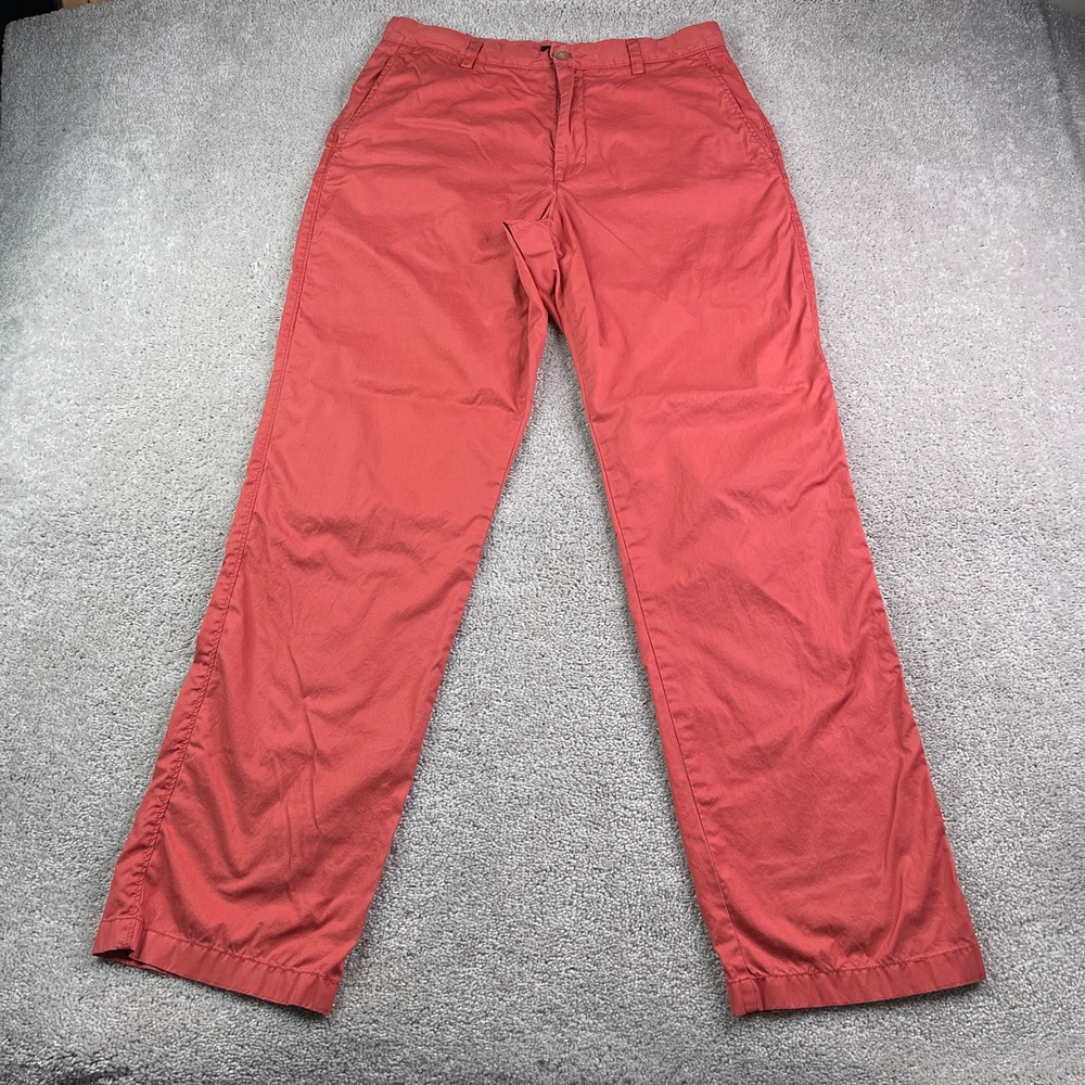 Vintage J Crew Pants Mens 34x34 Pink Chino Cotton Casual Classic Preppy Y2K